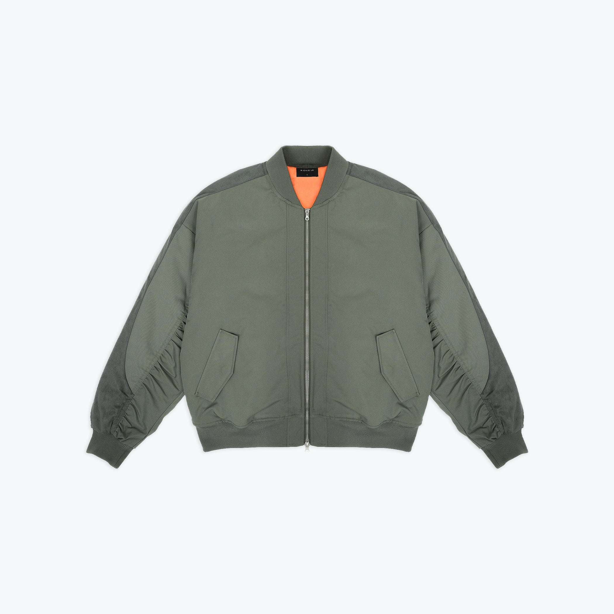 FLIGHT BOMBER JACKET - OLIVE – RICHIE LE COLLECTION