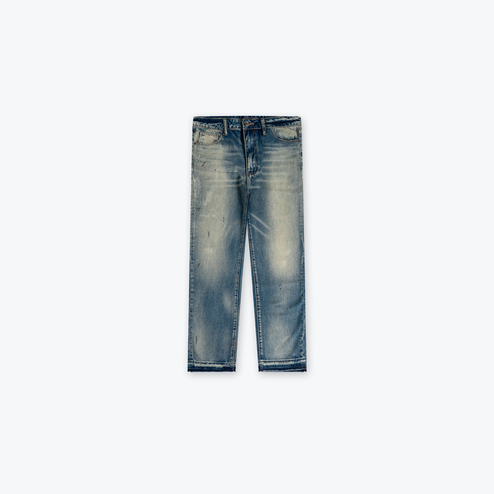 RELAXED DAILY DENIM - MID BLUE CREAM – RICHIE LE COLLECTION