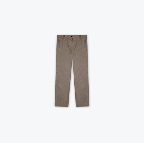 TWEED TROUSER PANT - WHEAT