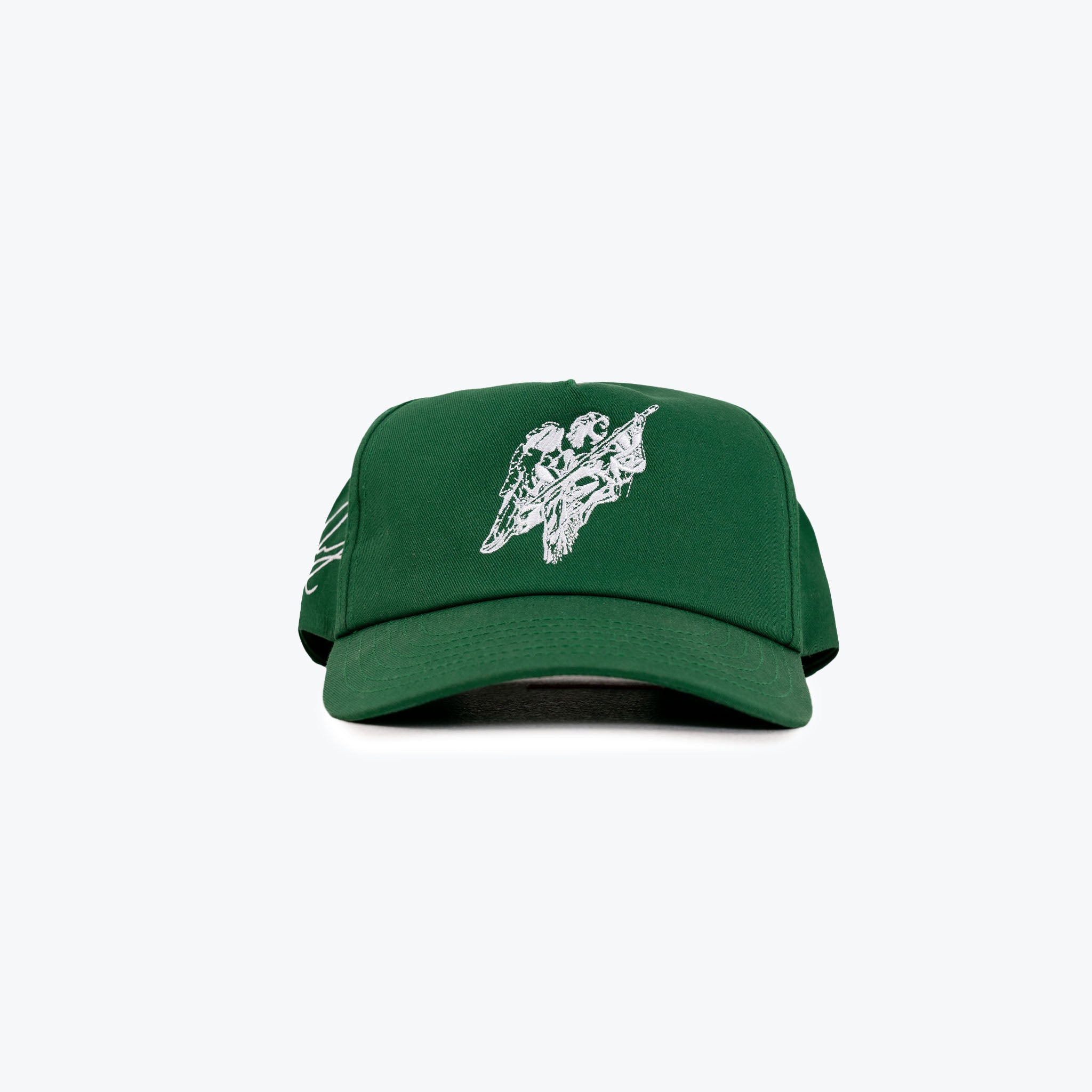 UNSTRUCTURED 5 PANEL ANGEL HAT - KELLY GREEN – RICHIE LE COLLECTION