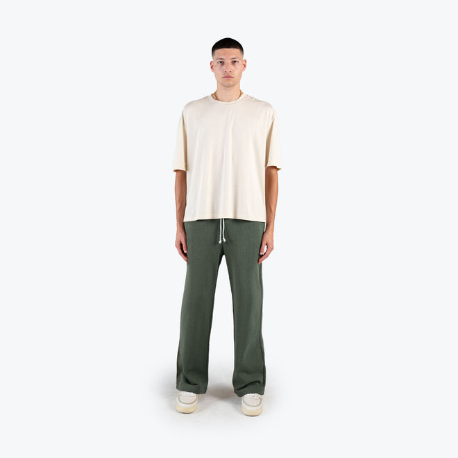 RELAXED DRAPED SWEAT PANT - VINTAGE GREY OLIVE