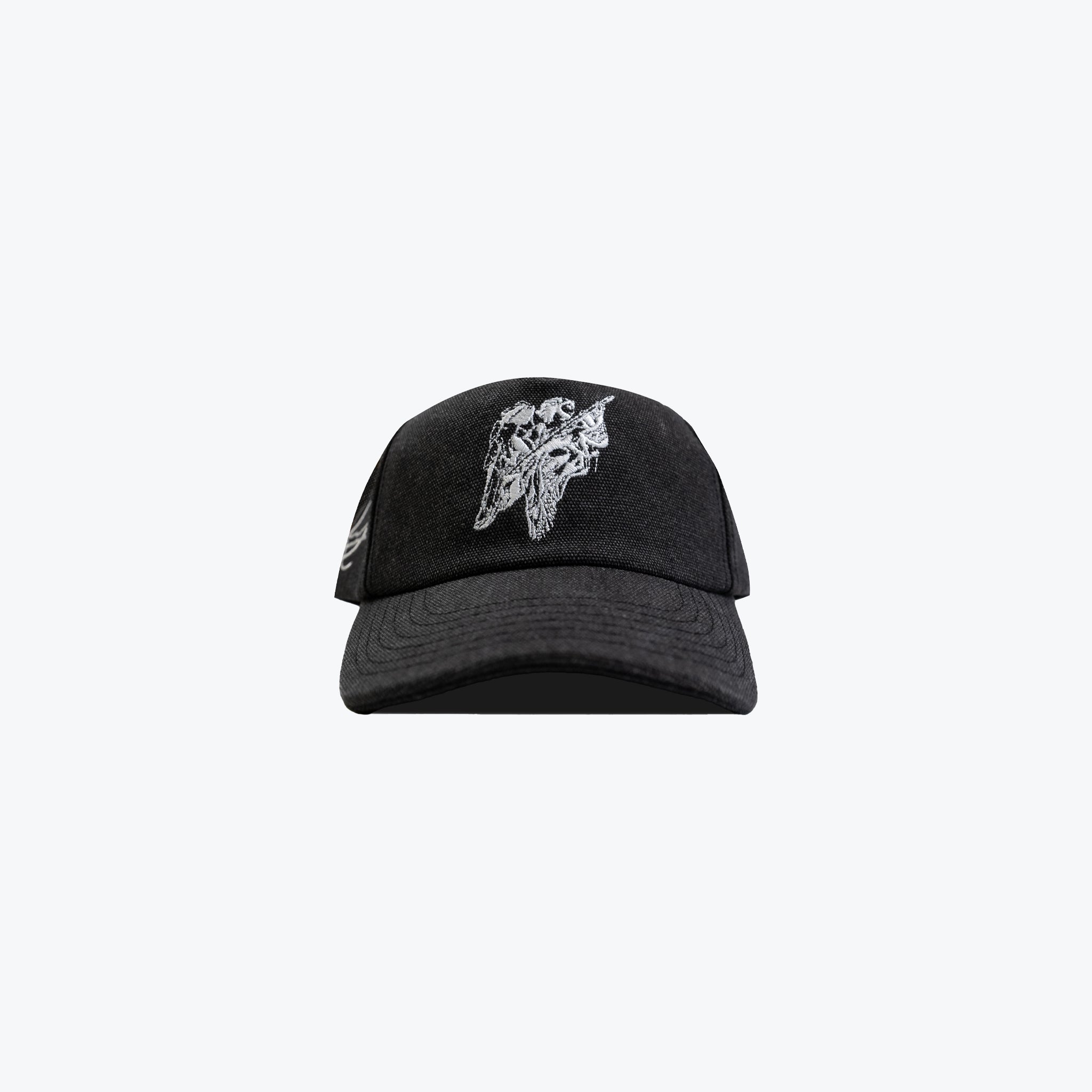 UNSTRUCTURED 5 PANEL CANVAS ANGEL HAT - BLACK – RICHIE LE