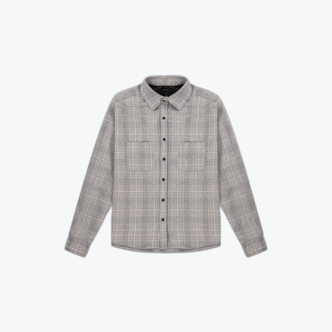 OVERSIZED PREMIUM BRUSHED FLANNEL - EARTH