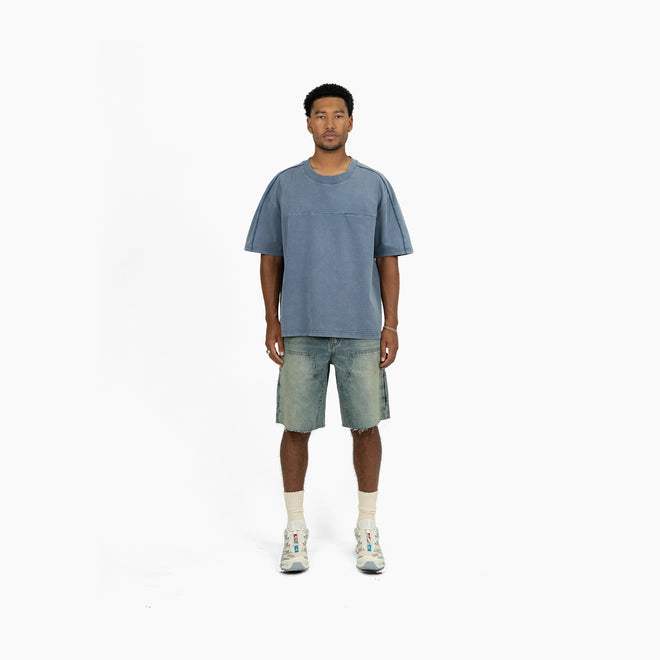 PREMIUM WASHED POCKET TEE - BLUE