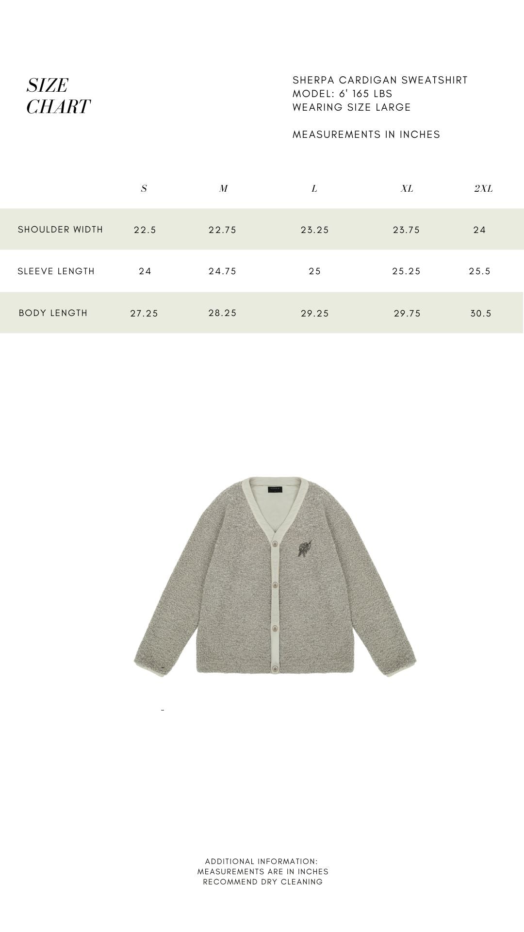 SHERPA CARDIGAN SWEATSHIRT