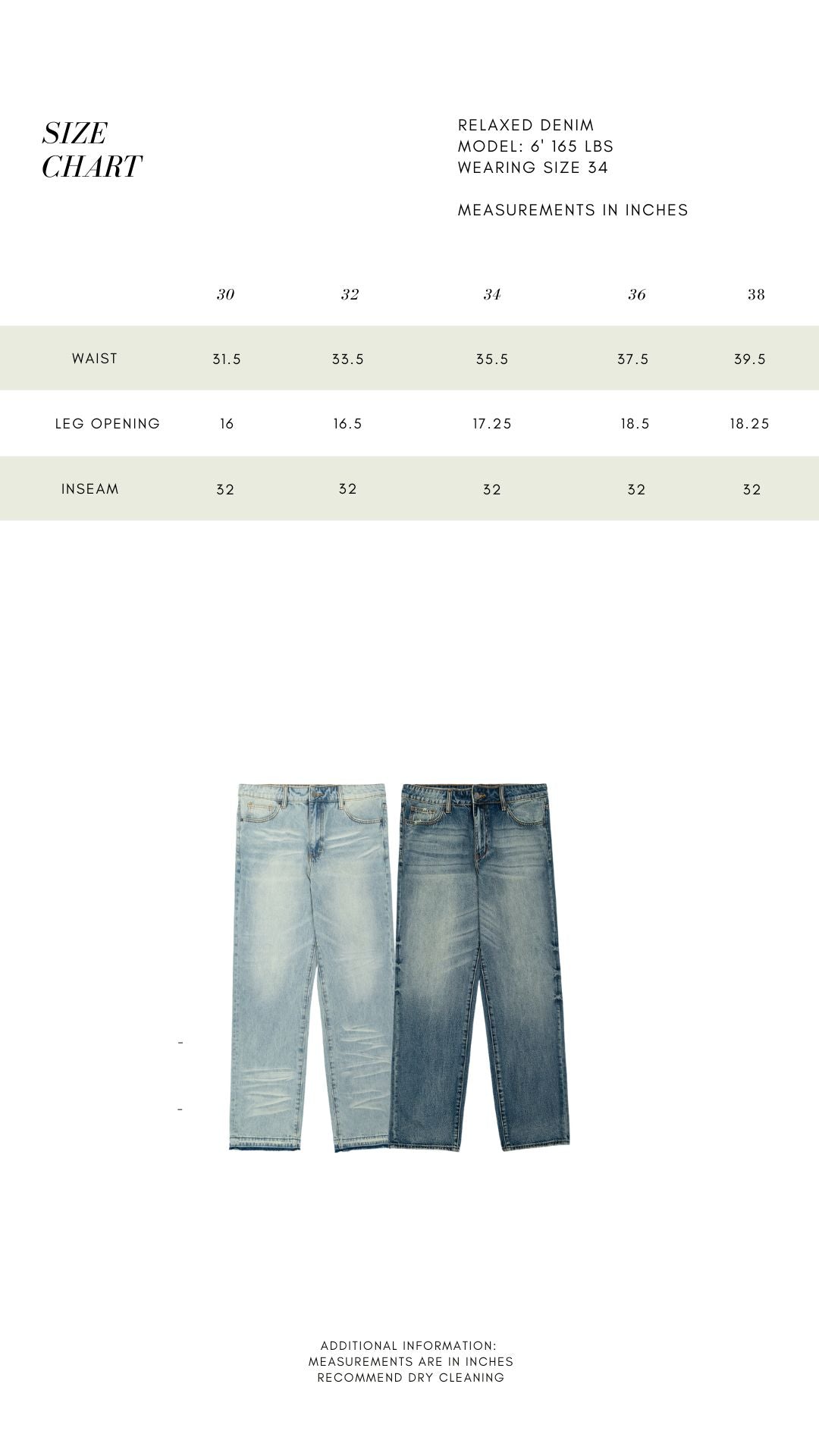 RELAXED VINTAGE WASH DENIM - LIGHT WASH