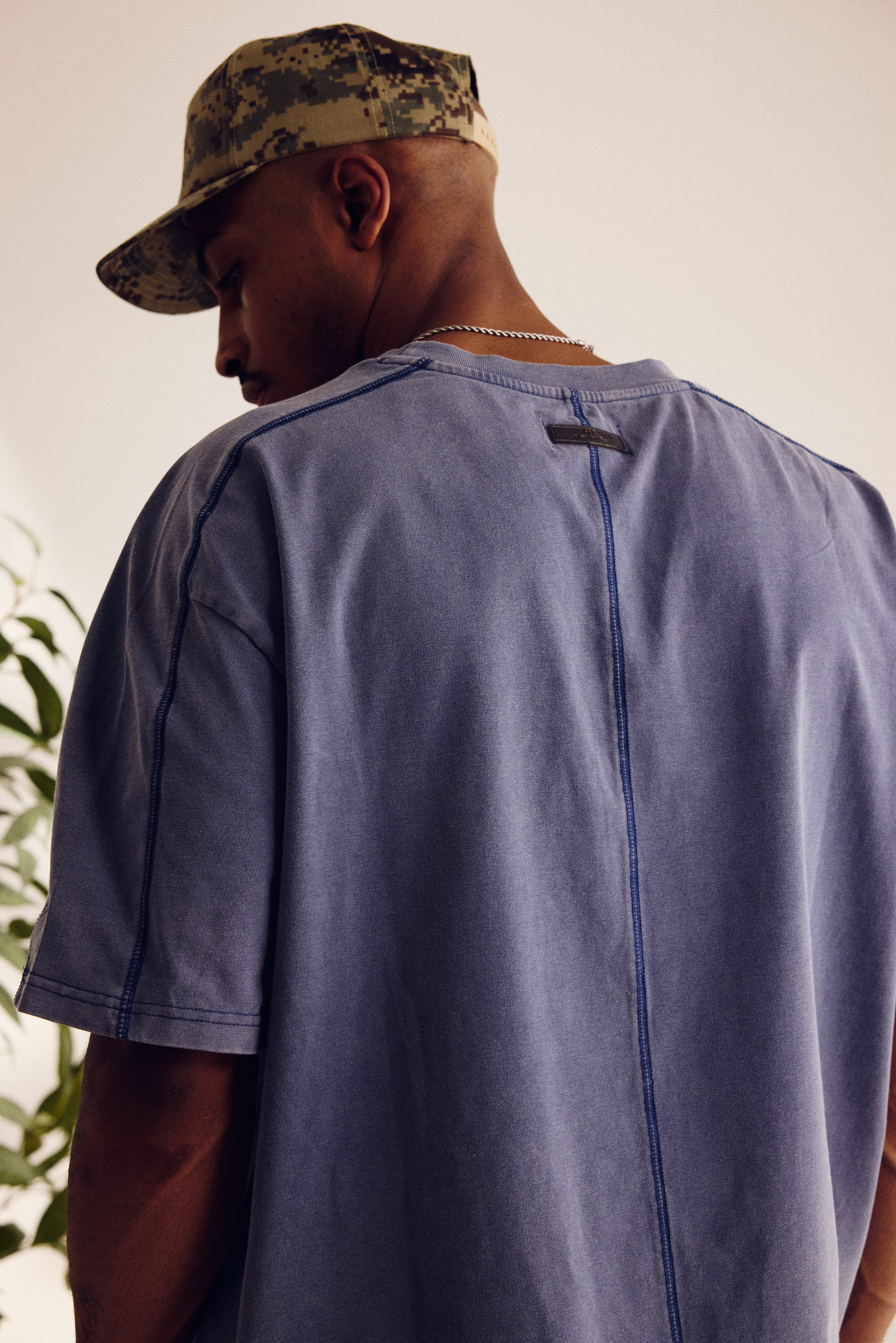 PREMIUM WASHED POCKET TEE - BLUE