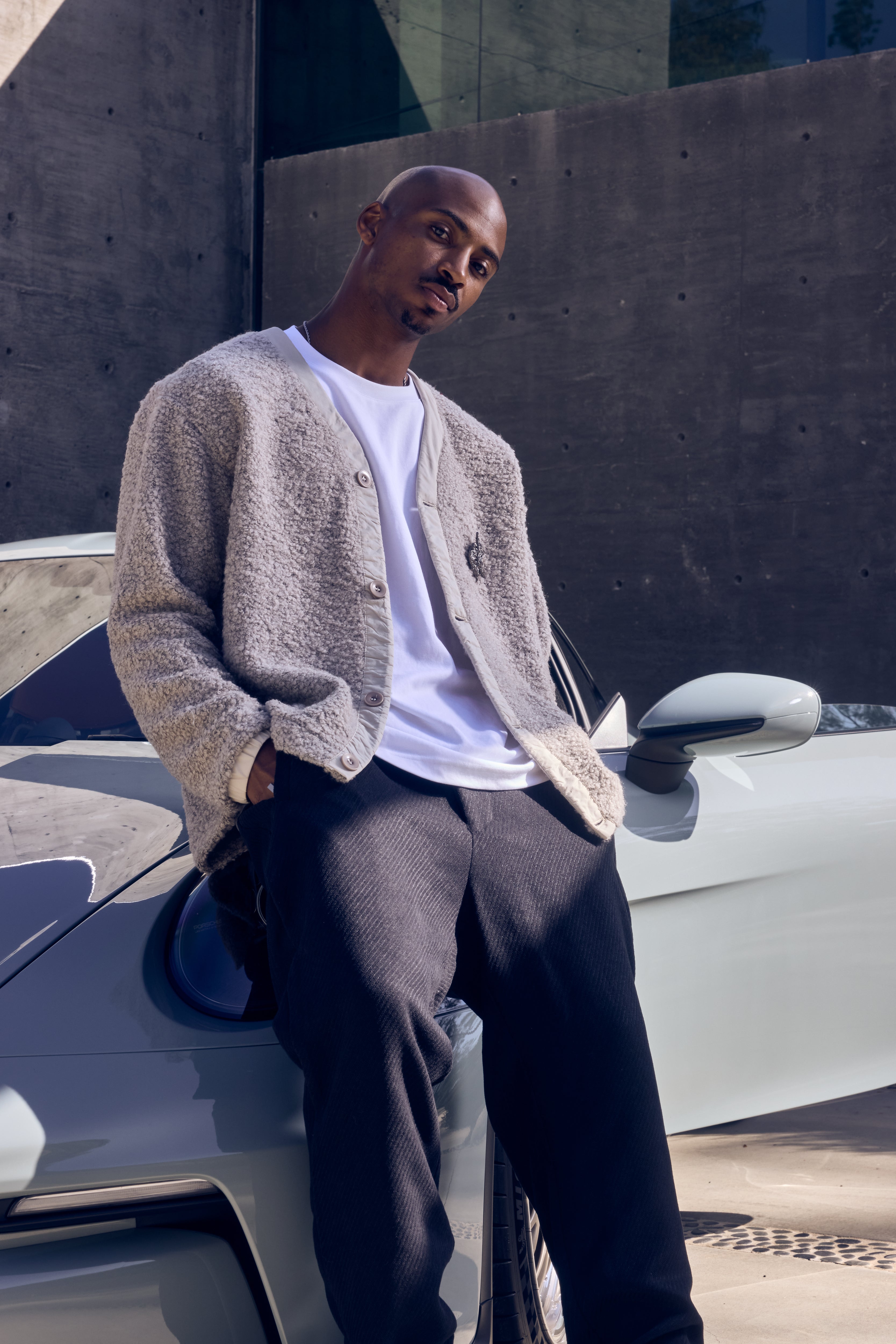 SHERPA CARDIGAN - GREY – RICHIE LE COLLECTION