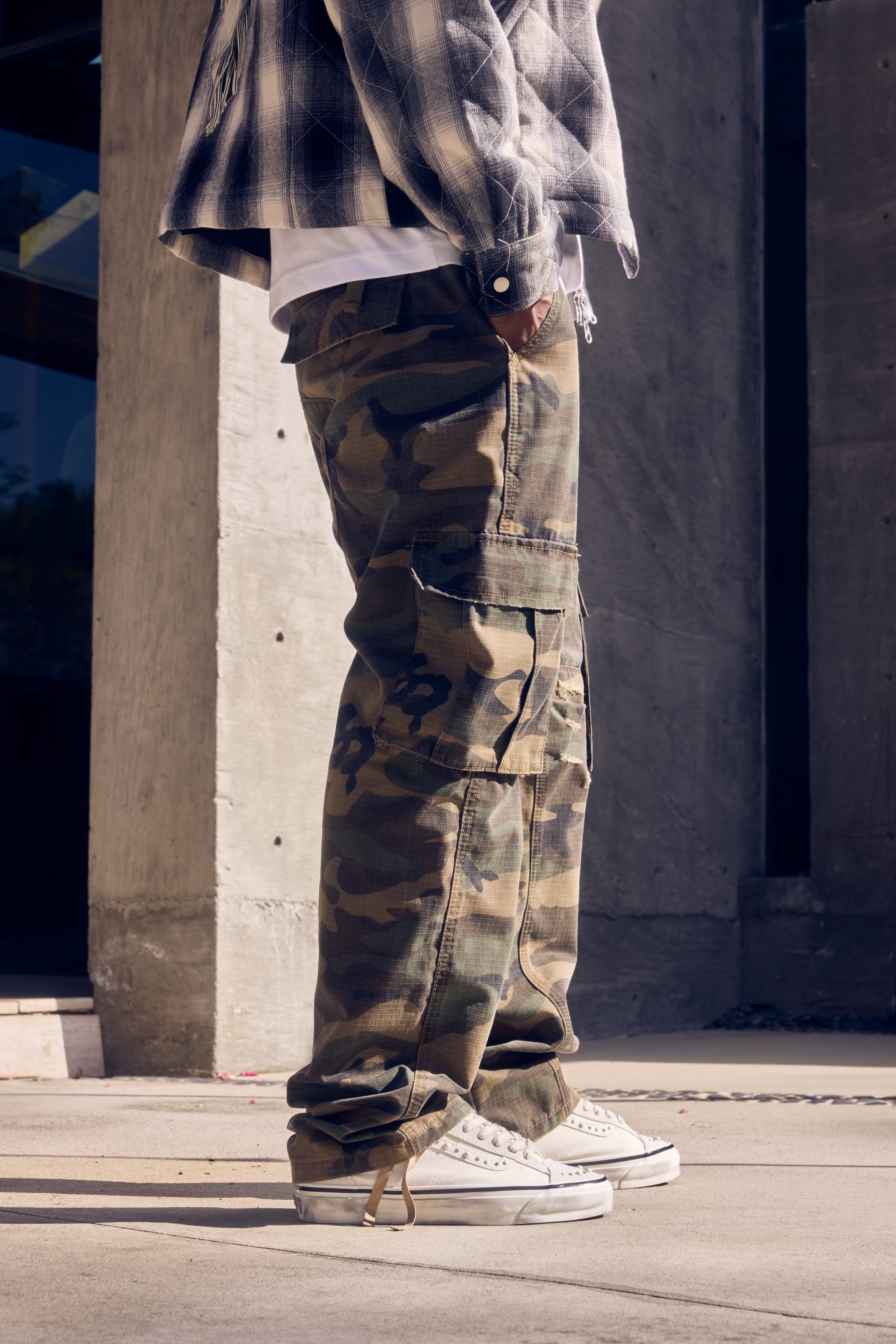 WASHED CAMO CARGO PANT