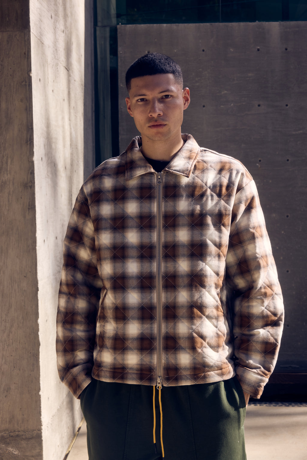 ANGEL FLANNEL JACKET - BROWN