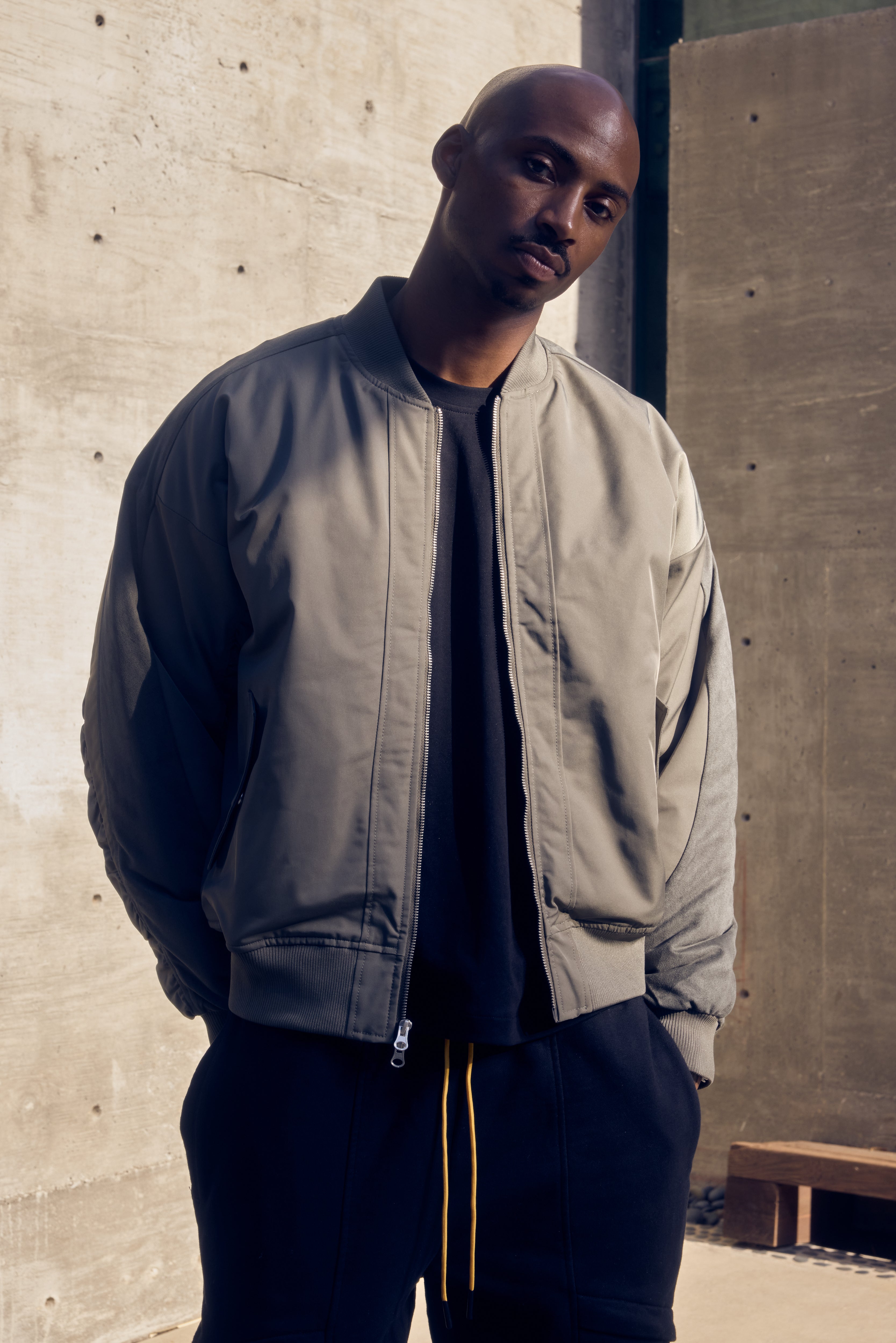 FLIGHT BOMBER JACKET - OLIVE – RICHIE LE COLLECTION