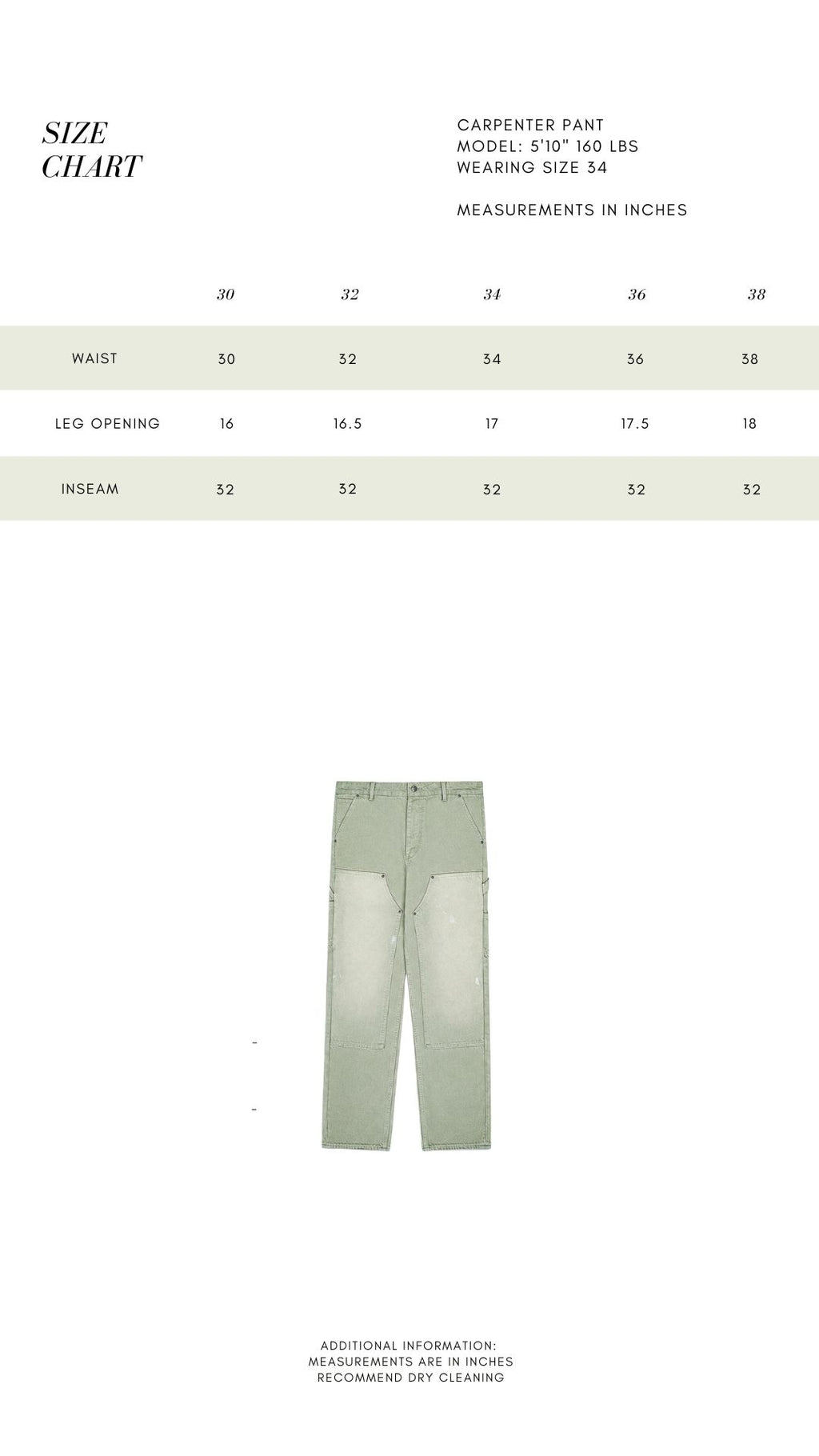 VINTAGE CARPENTER PANT - SAND STONE