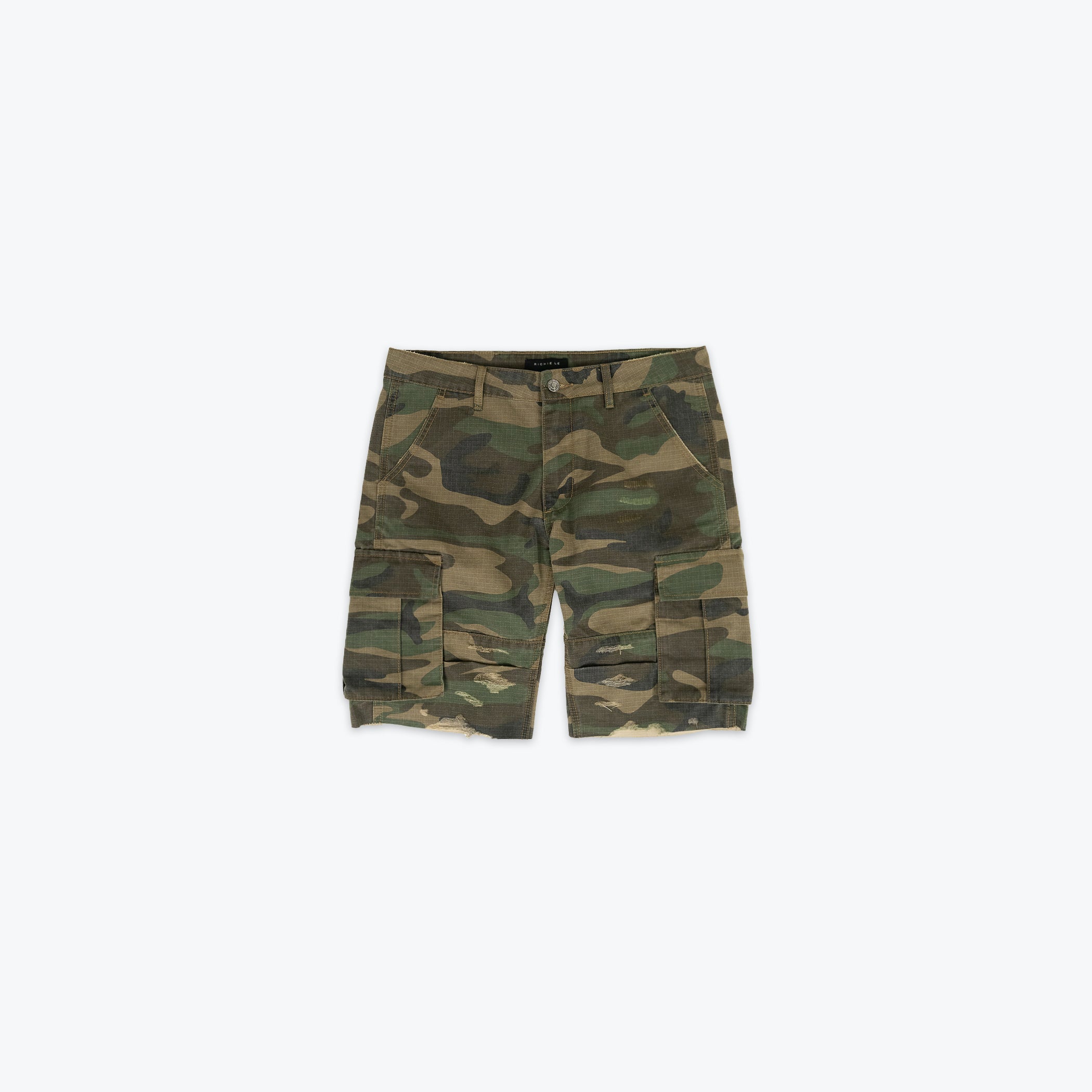 WASHED CAMO CARGO SHORT