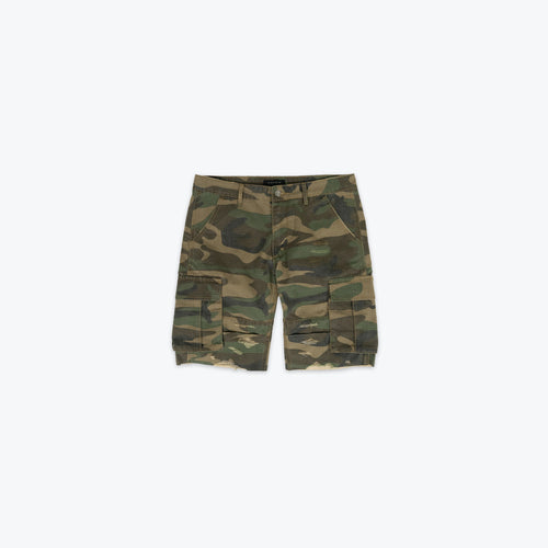 WASHED CAMO CARGO SHORT