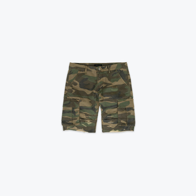 WASHED CAMO CARGO SHORT (PRESALE)