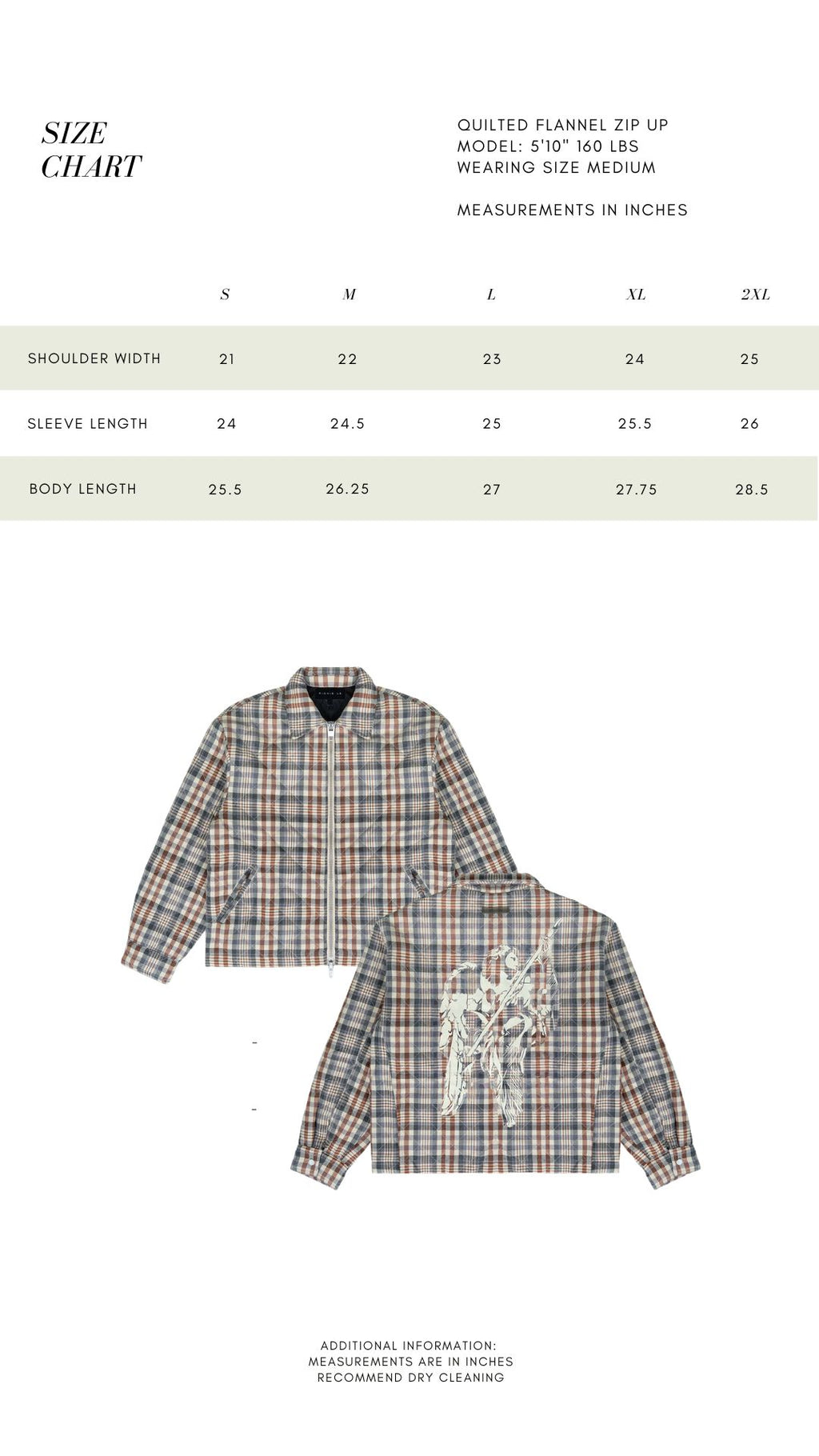 QUILTED ZIP FLANNEL - GREY/BRICK