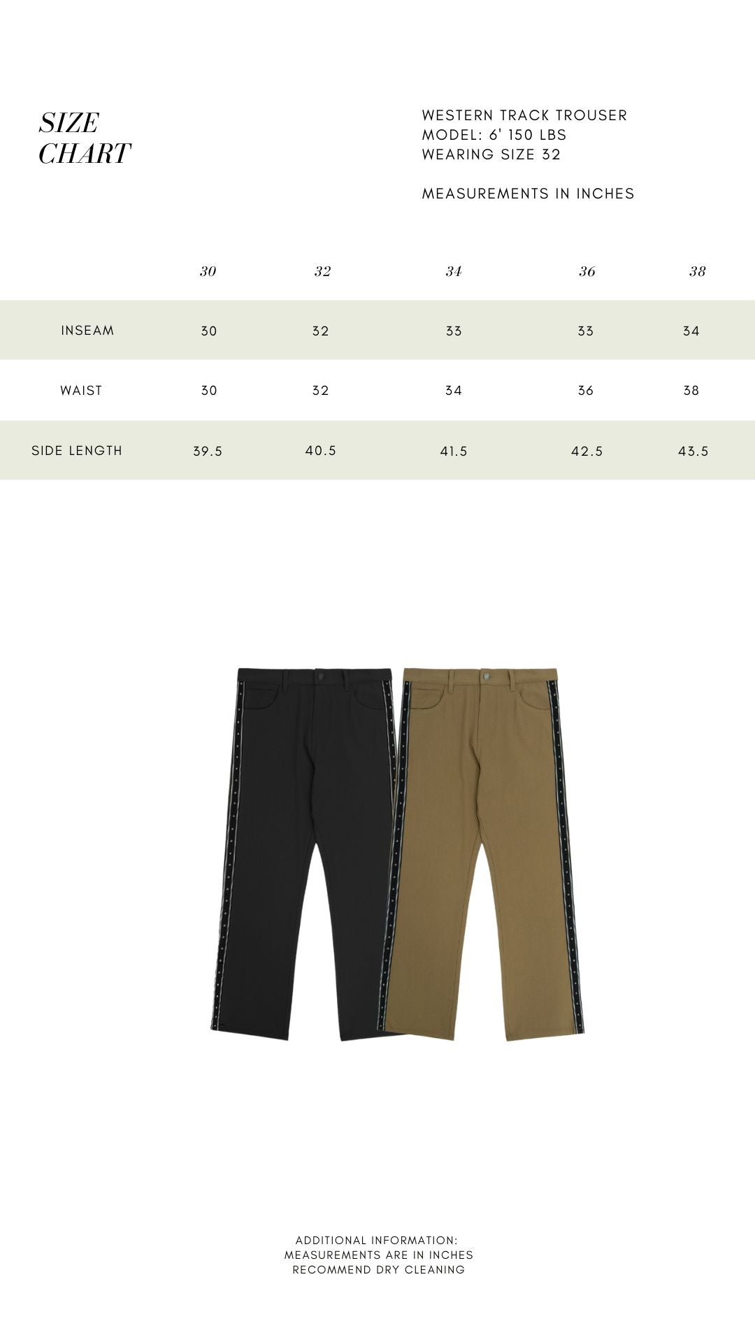 WESTERN TRACK TROUSER - BLACK