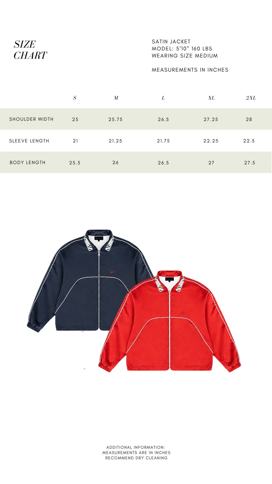 SIGNATURE SATIN JACKET - NAVY