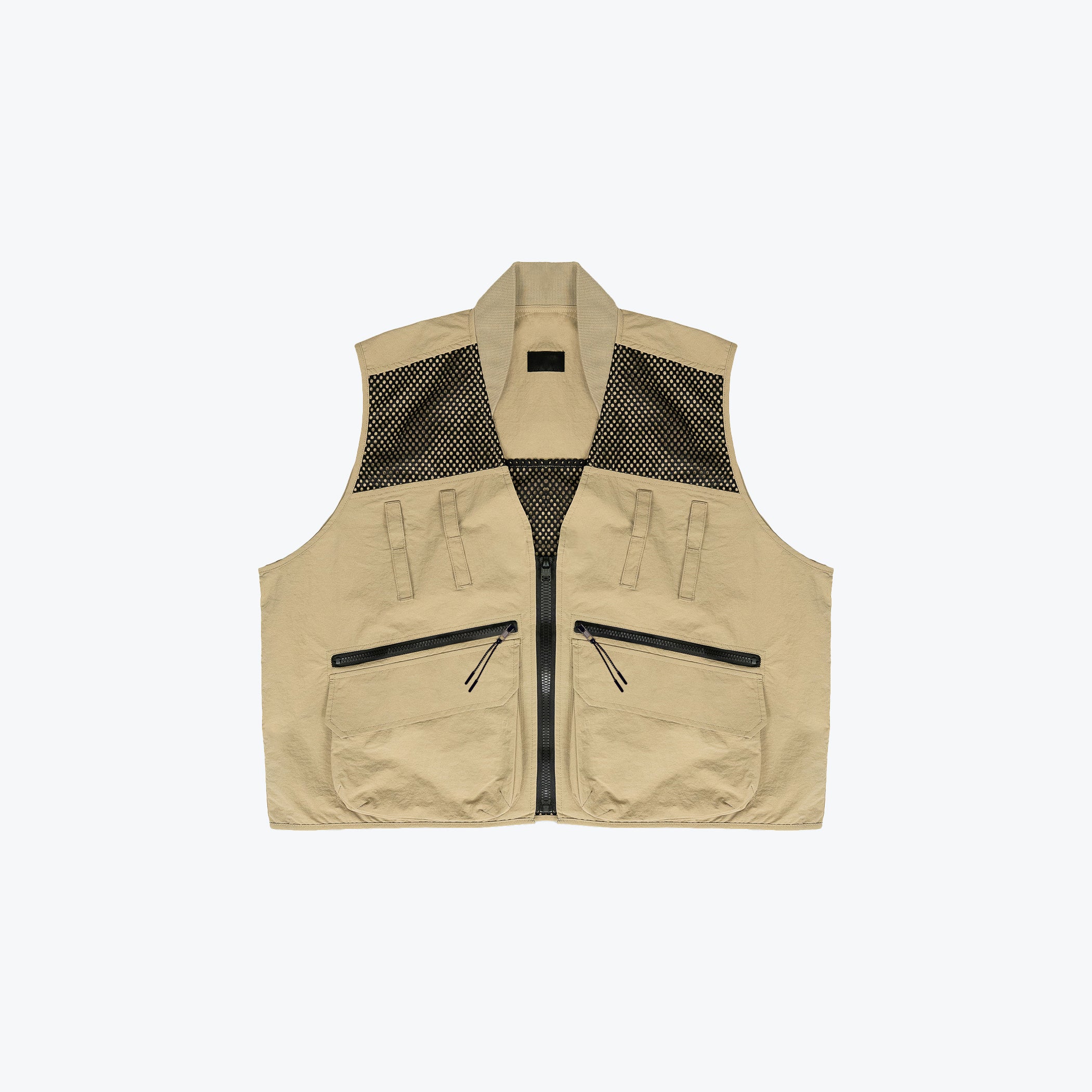 NYLON UTILITY CARGO VEST - SAND