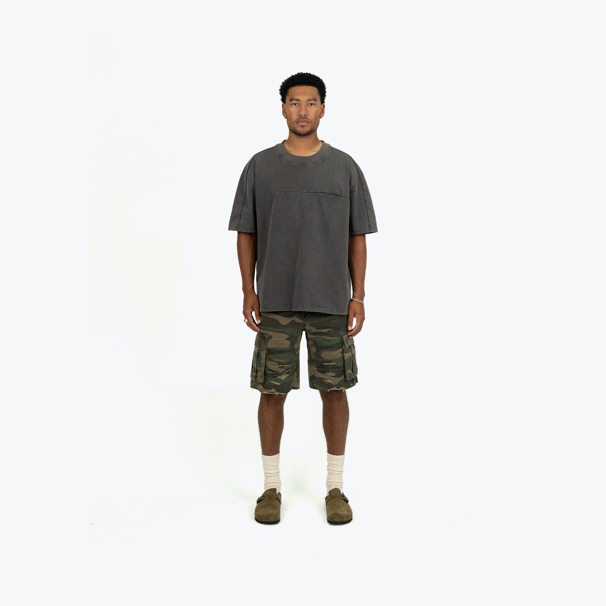WASHED CAMO CARGO SHORT