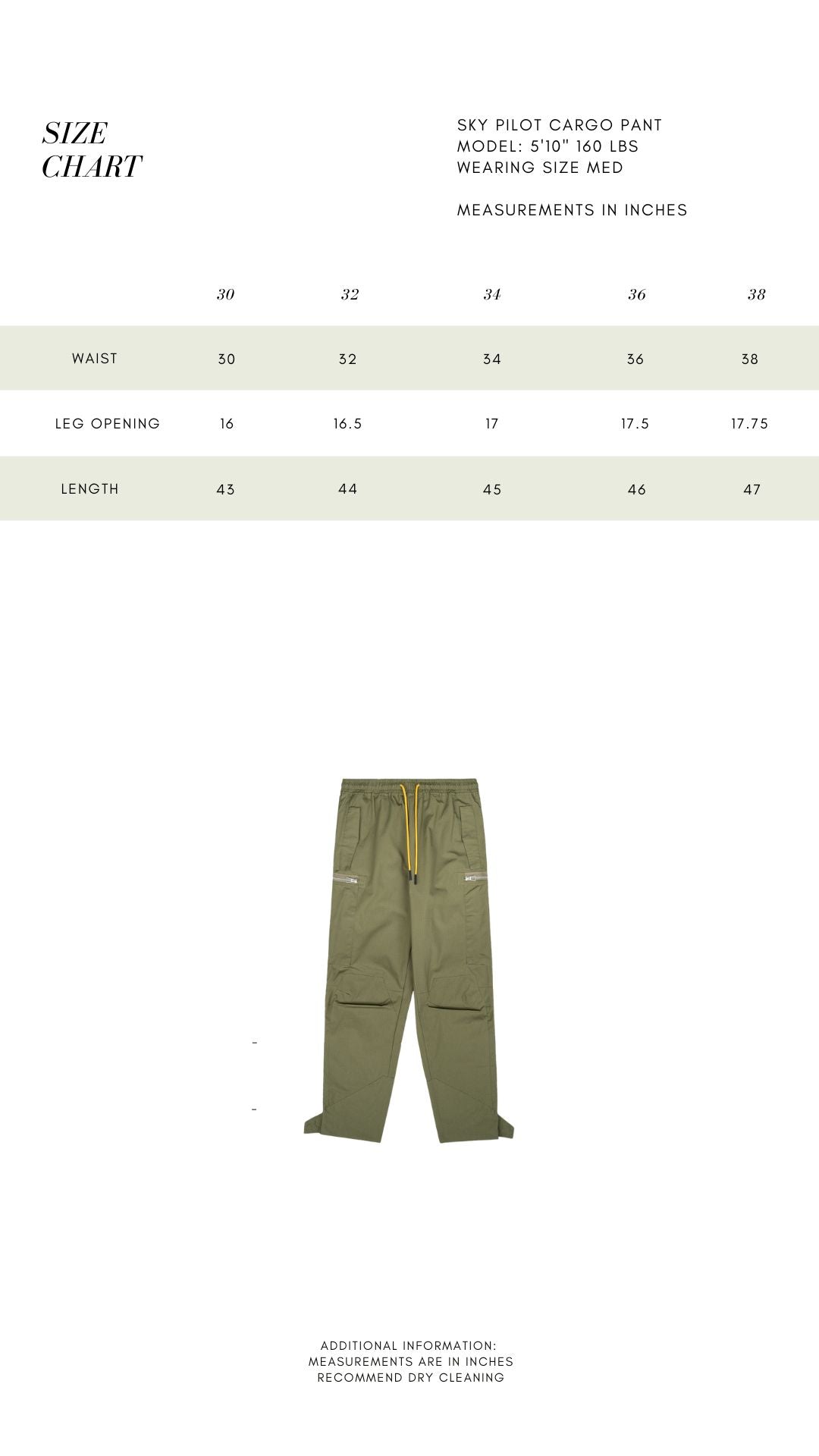 SKYPILOT CARGO - OLIVE