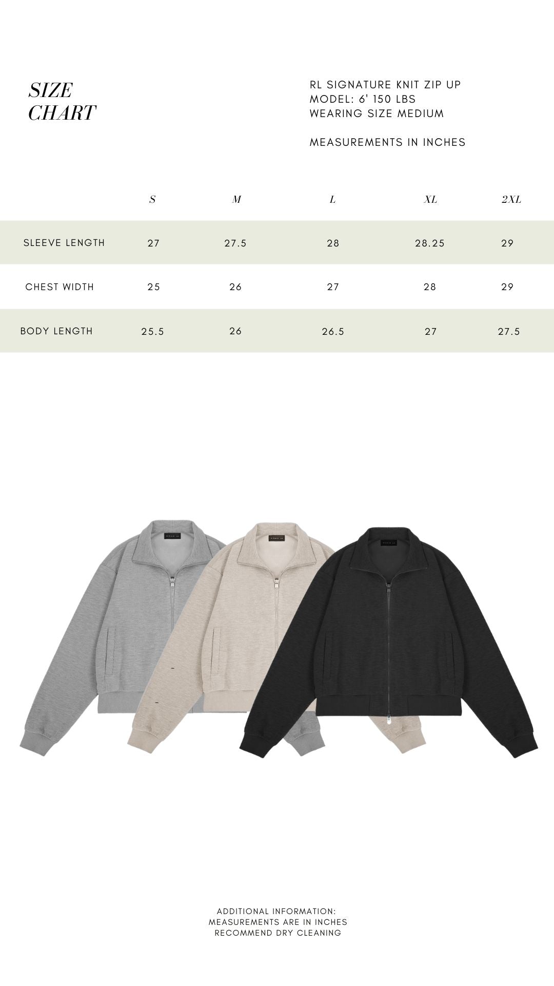 RL SIGNATURE KNIT ZIP UP - SAND – RICHIE LE COLLECTION