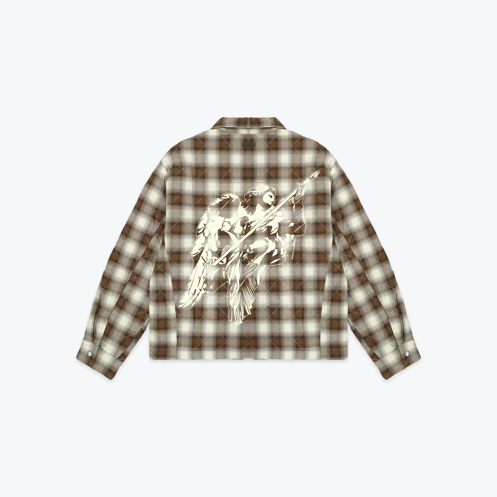 ANGEL FLANNEL JACKET - BROWN