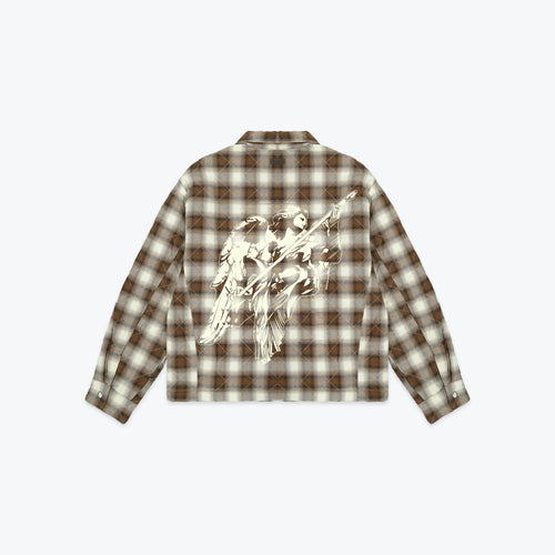 ANGEL FLANNEL JACKET - BROWN