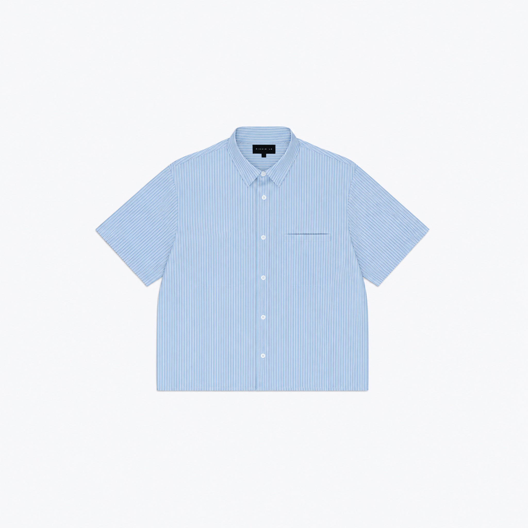 SUMMER DAILY STRIPE SS BUTTON UP