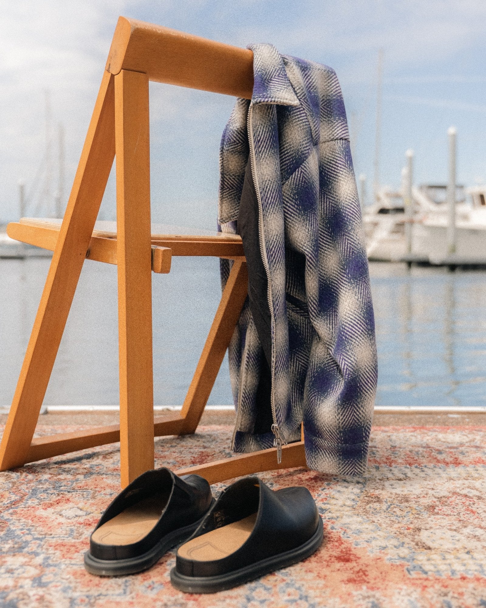 ZIP UP FLANNEL - BLUE