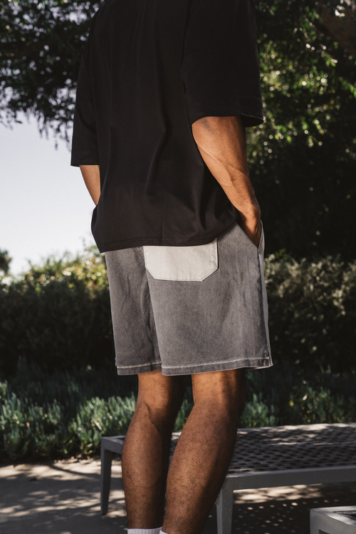 TWO-TONE SHORT - WASHED BLACK