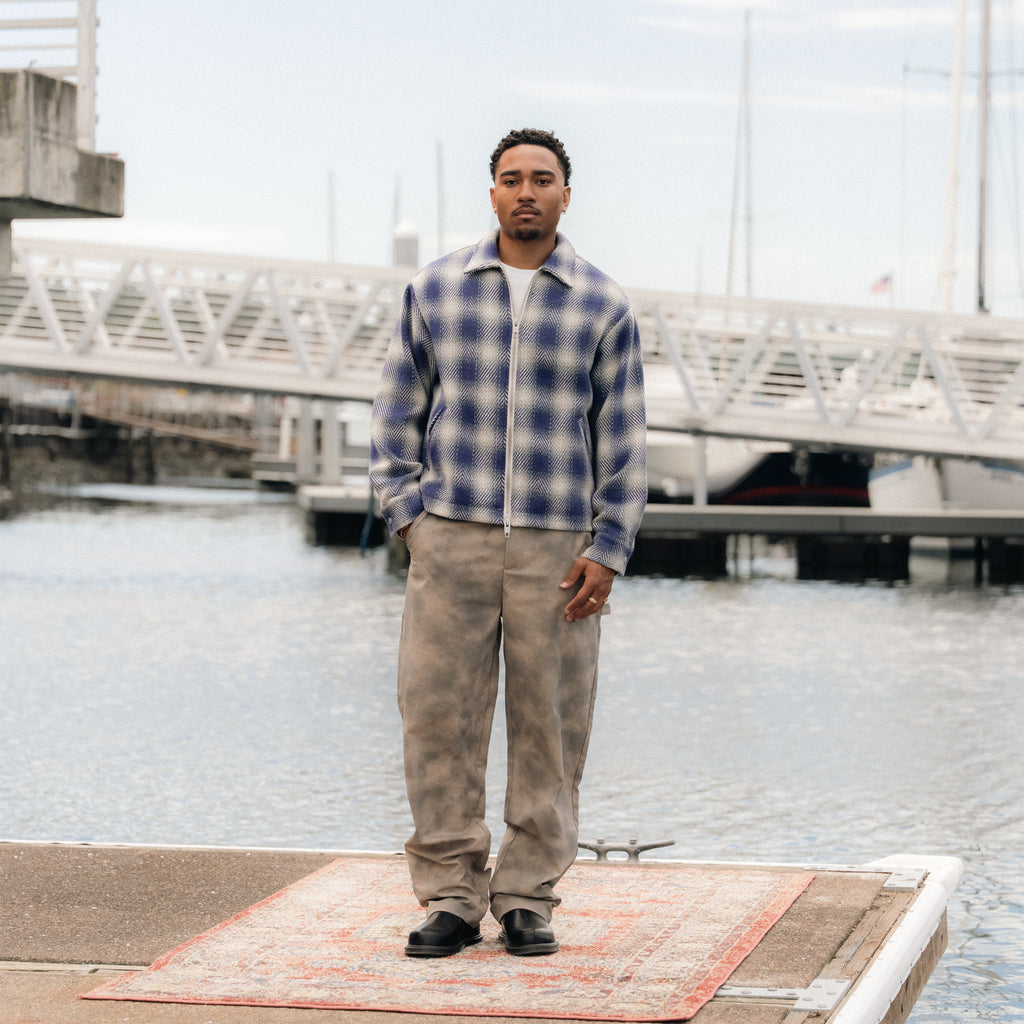 ZIP UP FLANNEL - BLUE