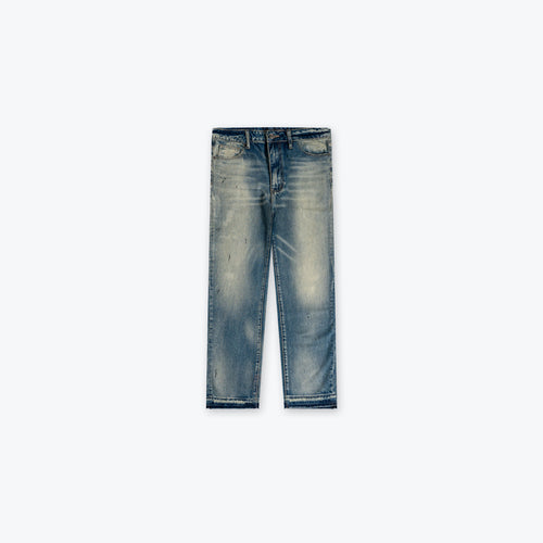 RELAXED DAILY DENIM - MID BLUE CREAM