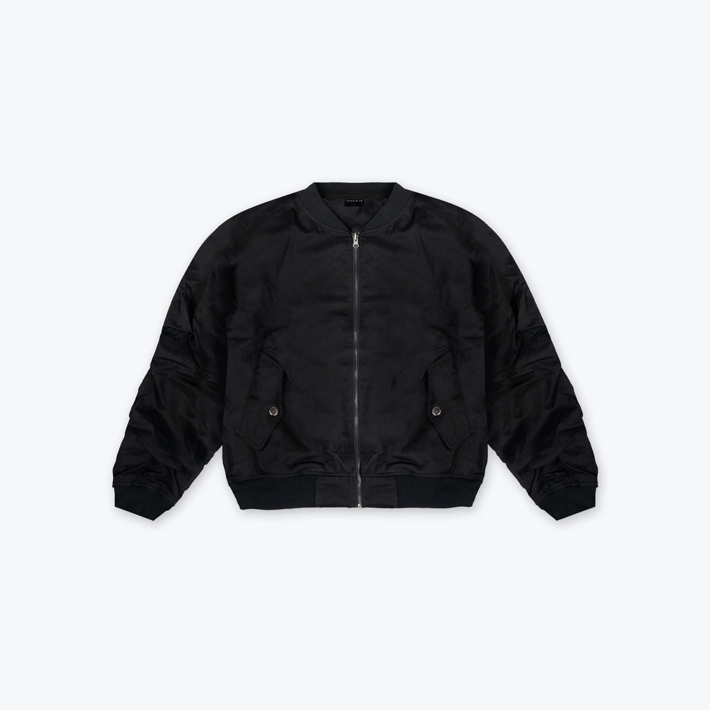 BOMBER FLIGHT JACKET - BLACK