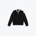 REVERSE WEAVE RUGBY LS - BLACK