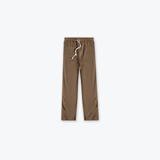 RELAXED DRAPED SWEAT PANT - SAND