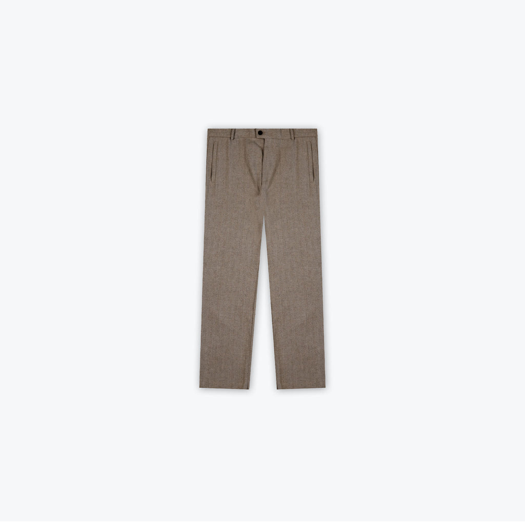 TWEED TROUSER PANT - WHEAT