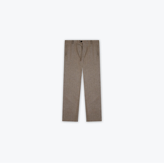 TWEED TROUSER PANT - WHEAT