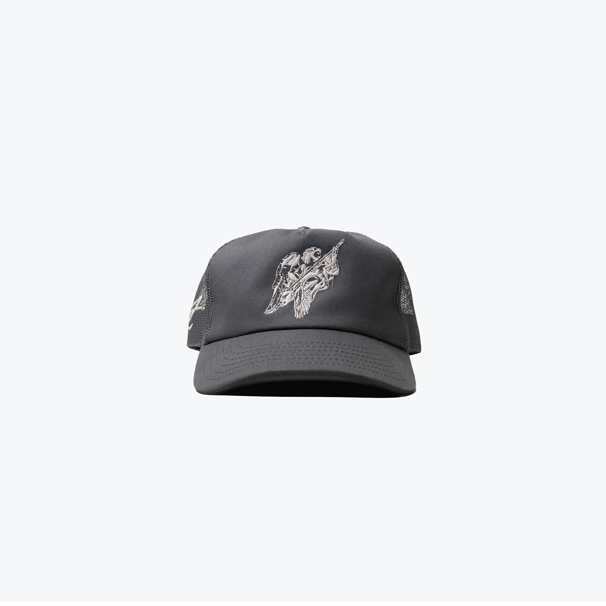 UNSTRUCTURED ANGEL TRUCKER HAT - CARBON GREY