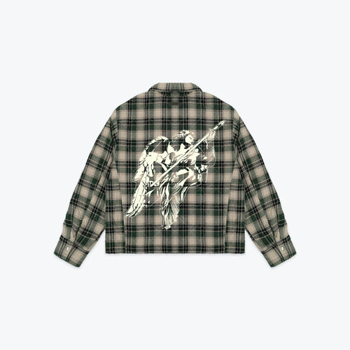 ANGEL FLANNEL JACKET - GREEN