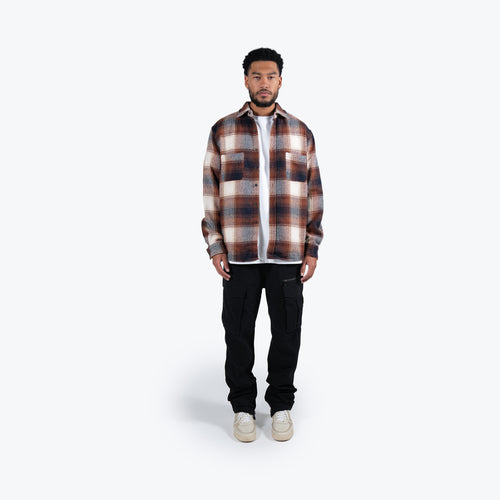 BRUSHED FLANNEL - BROWN