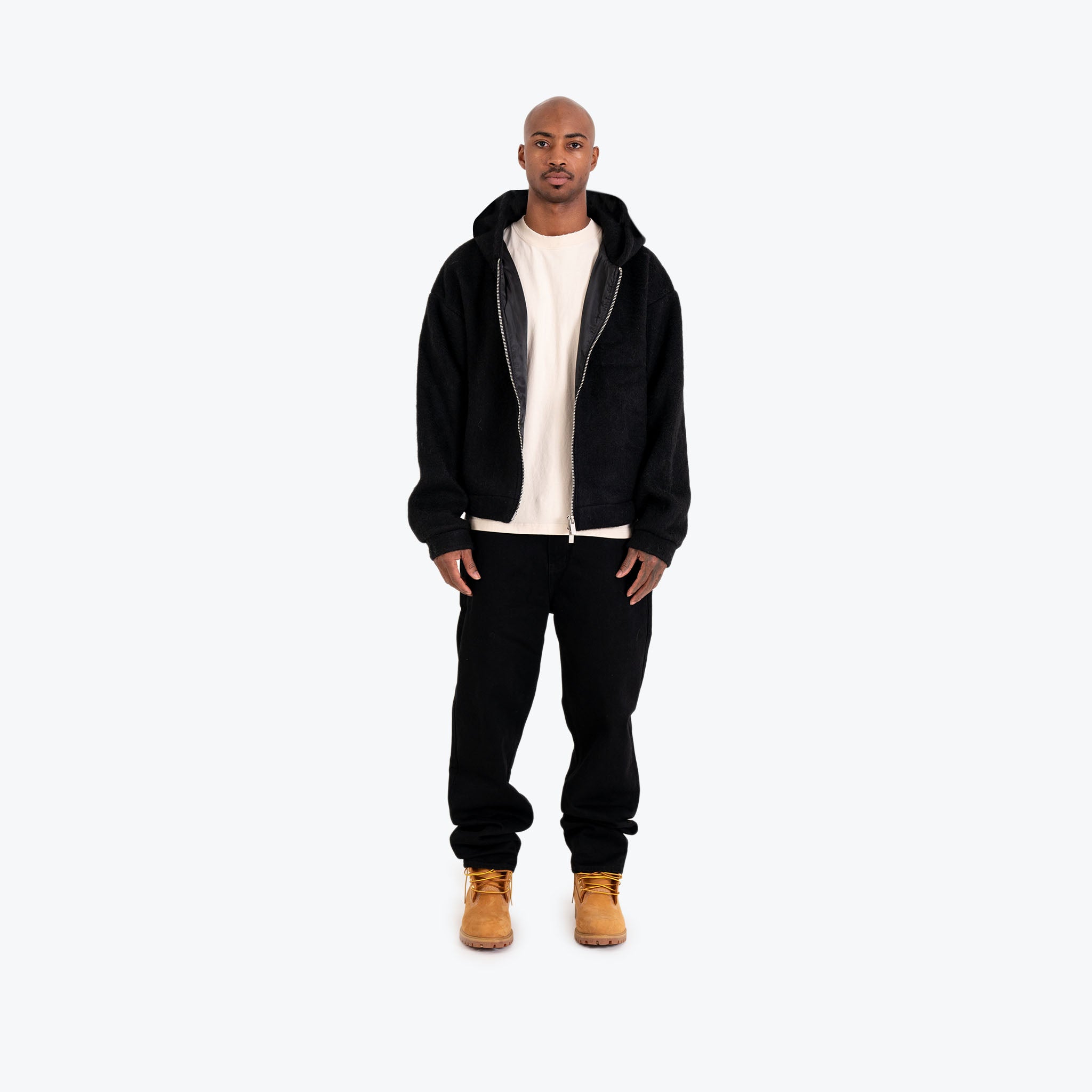 MOHAIR HOODIE - BLACK