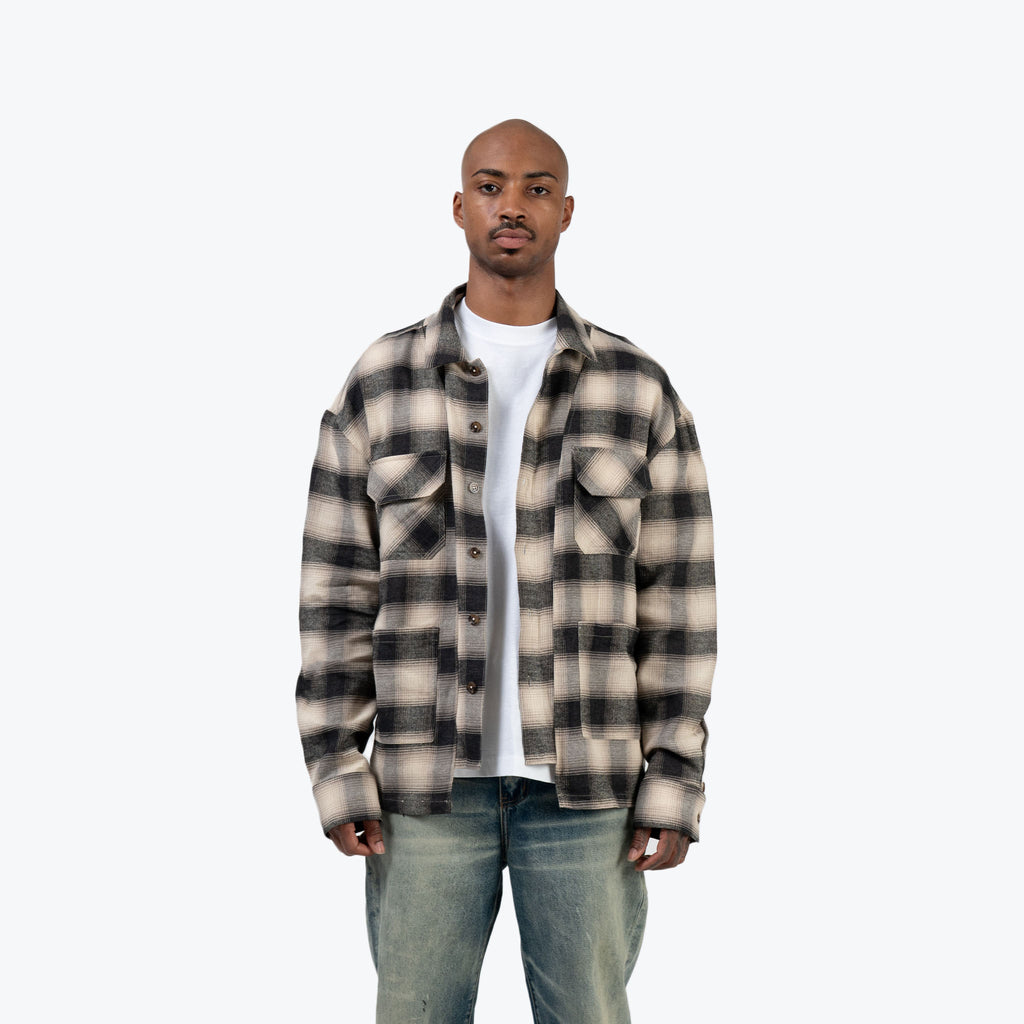 VINTAGE FLANNEL - BLACK/SAND
