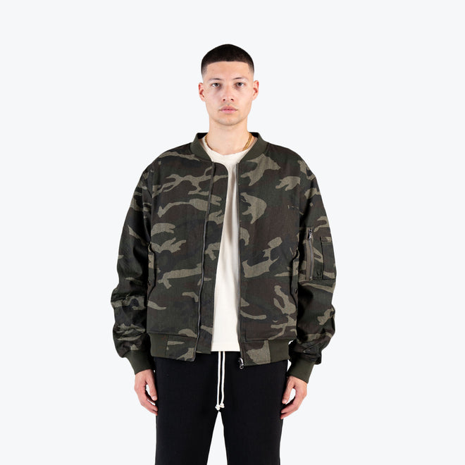 BOMBER FLIGHT JACKET - VINTAGE CAMO