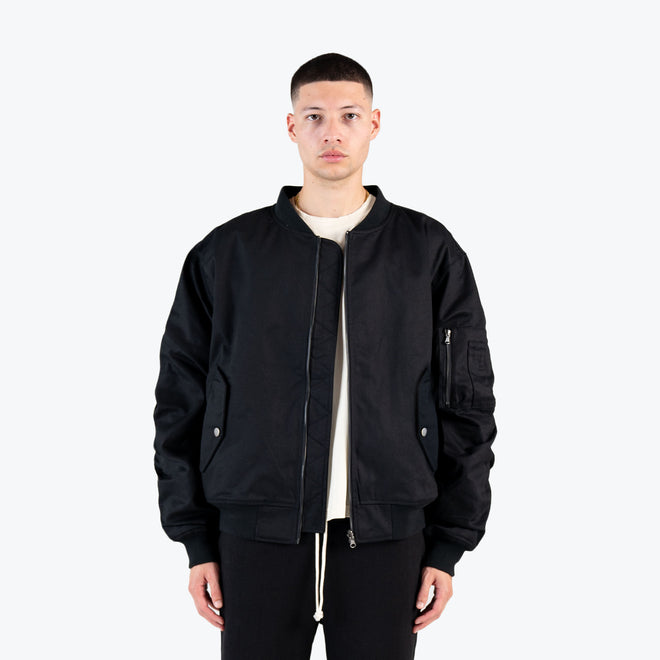 BOMBER FLIGHT JACKET - BLACK