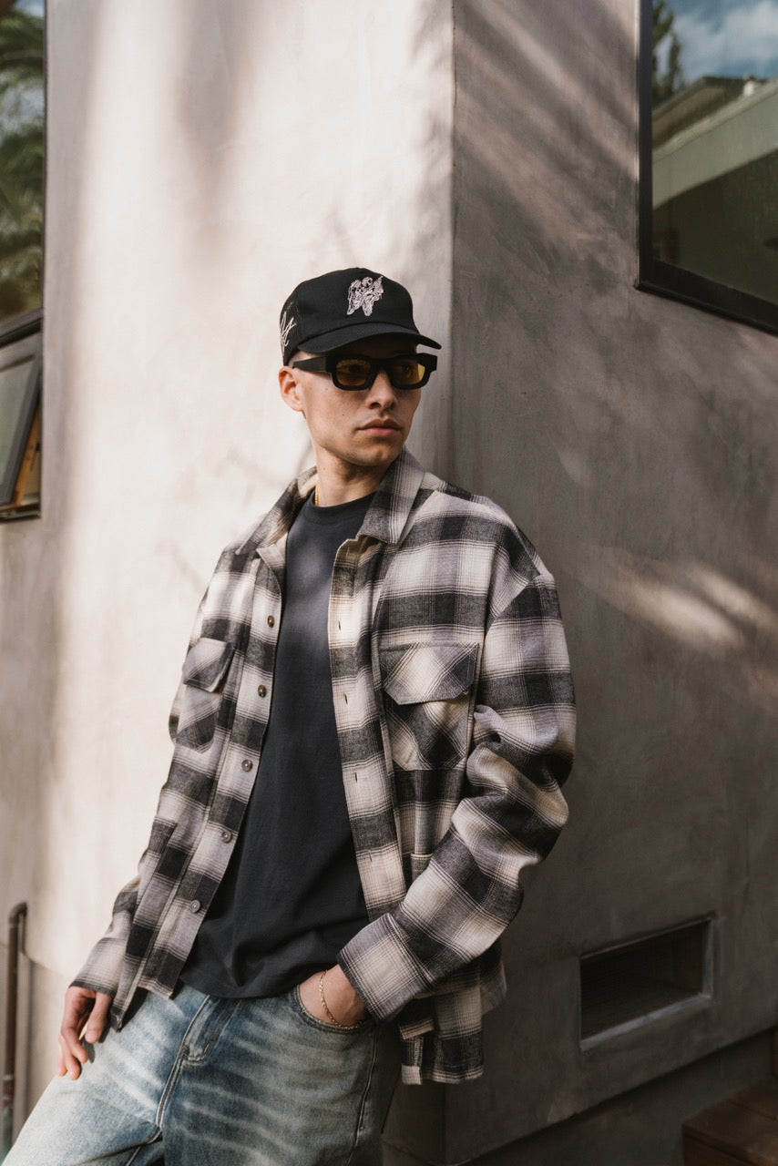 VINTAGE FLANNEL - BLACK/SAND