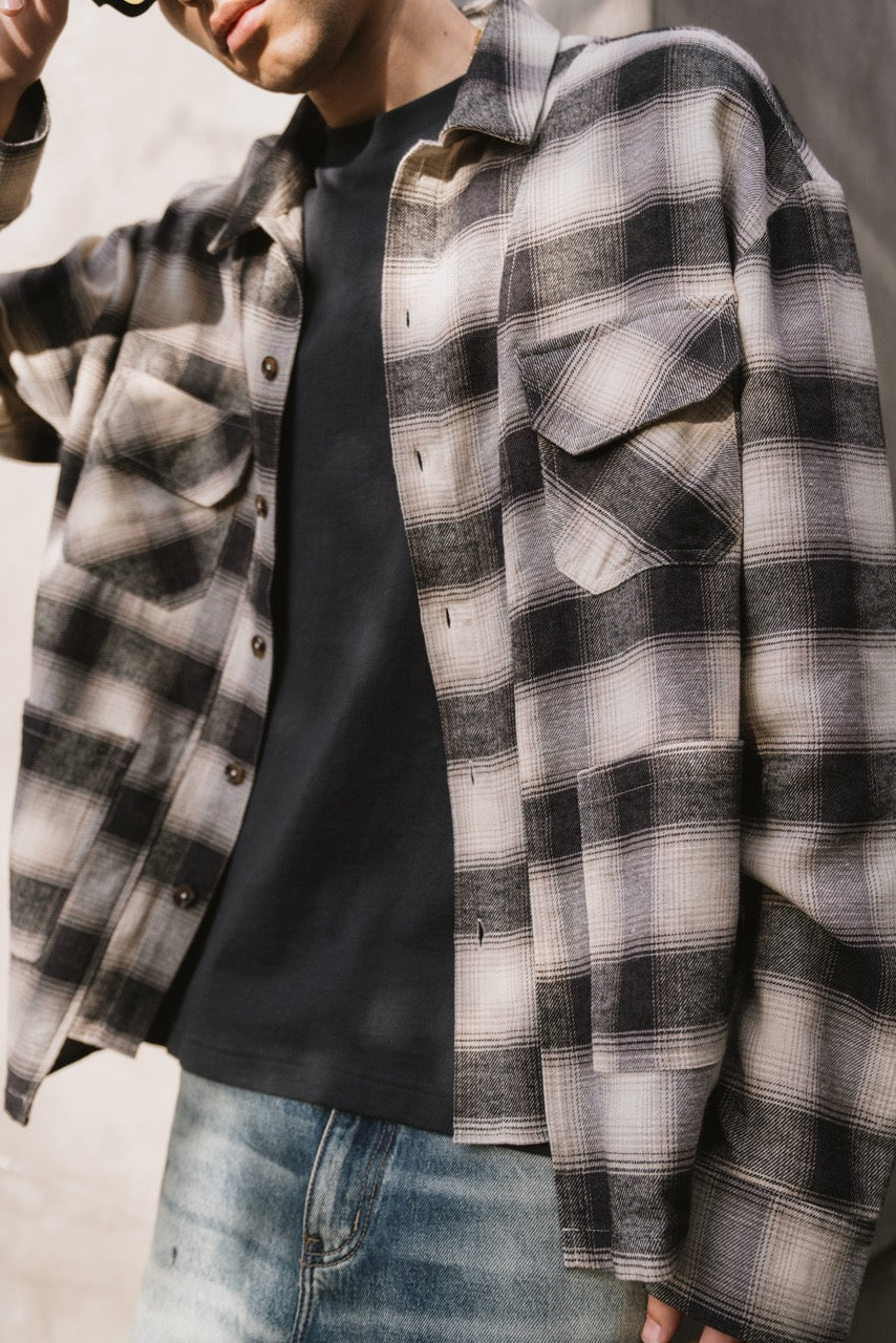 VINTAGE FLANNEL - BLACK/SAND
