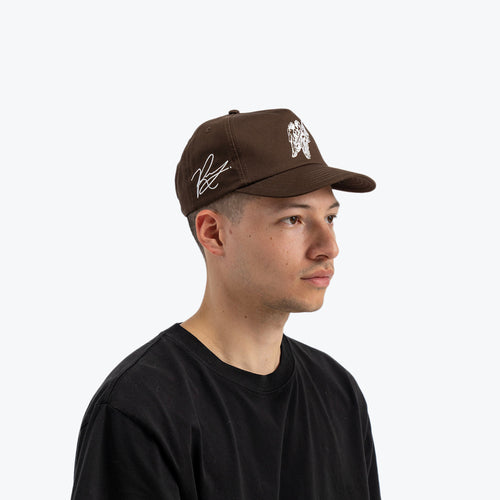 UNSTRUCTURED 5 PANEL ANGEL HAT - BROWN