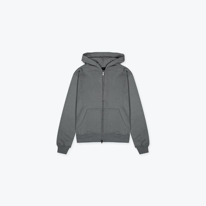 DOUBLE ZIP DAILY HOODIE - CHARCOAL
