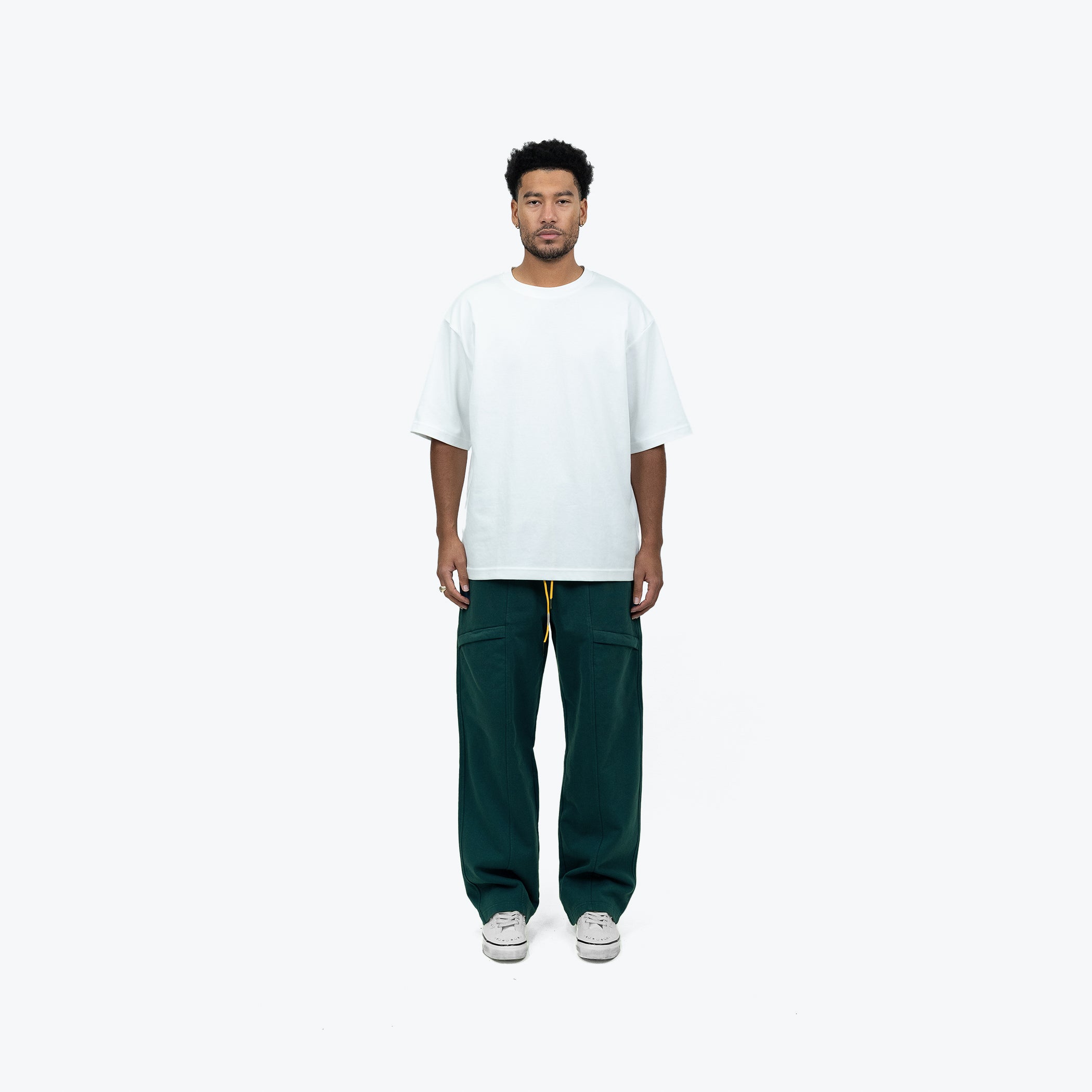 CHEVRON SWEATPANTS - FOREST GREEN